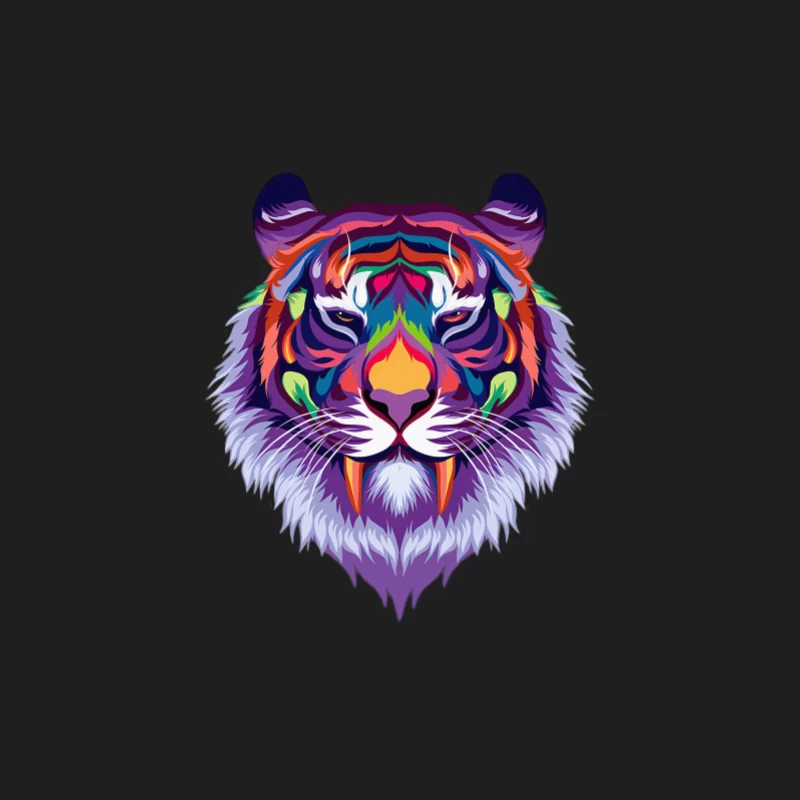 Buntes Tiger Porträt Kunst Herren Tanktops