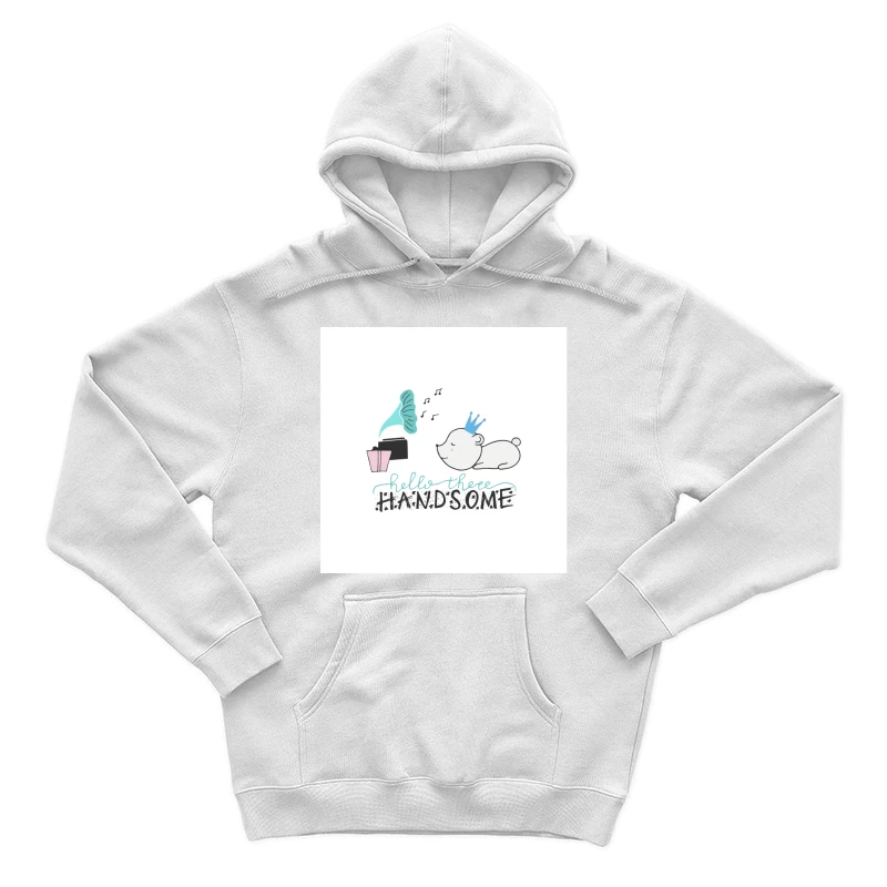 Bonjour, ours couronné mignon Homme Sweat à capuche
