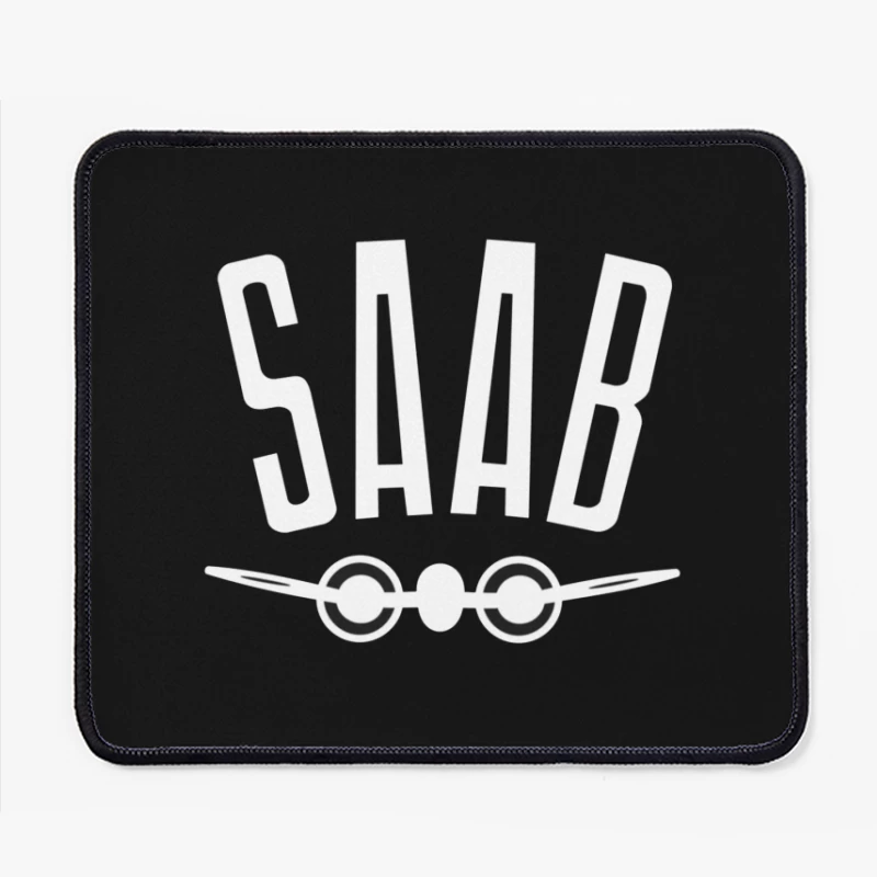 SAAB Aviation Company Minimalist Logo Design Mouse Pad