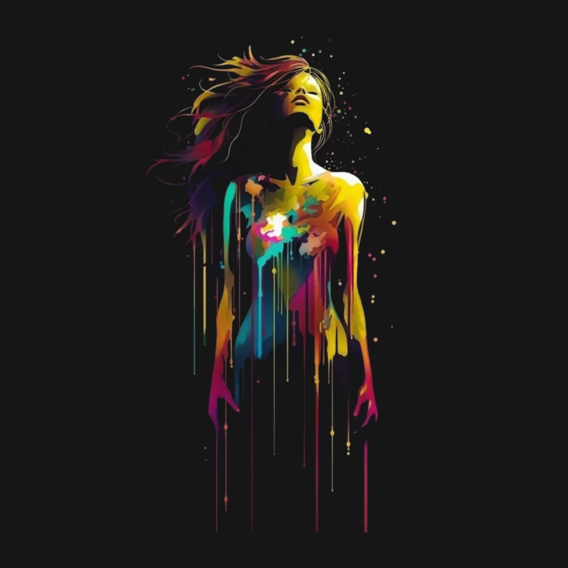 Colorful Abstract Woman Male Long Sleeve T-Shirt