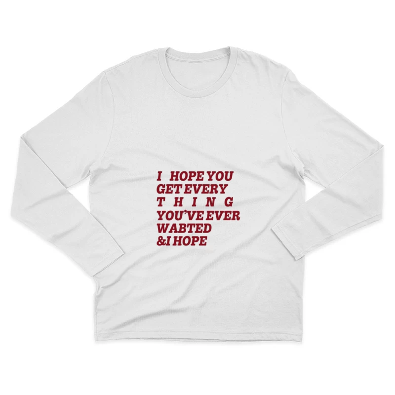 Vœux inspirants en texte rouge Homme Manches Longues T-Shirt