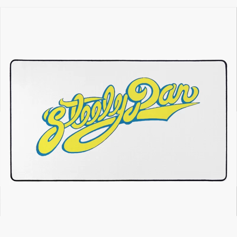 Steely Dan Classic Yellow Cursive Band Logo Desk Mat