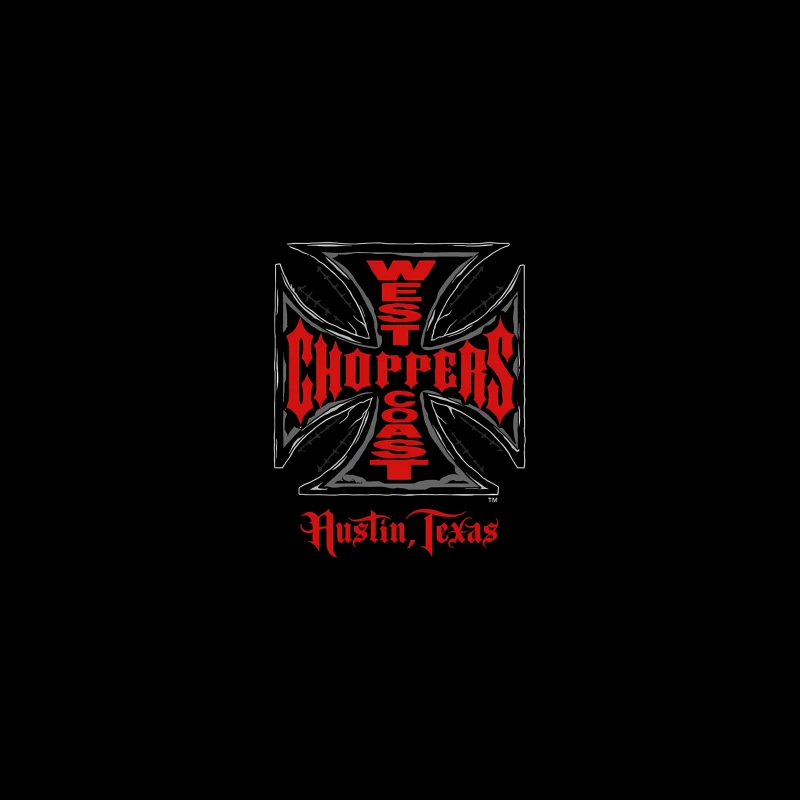 West Coast Choppers Austin Texas Custom Motorcycle Logo Desk Mat