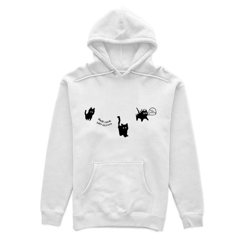 Niedliche Geisterkatzen mit Text Damen Pullover Hoodie