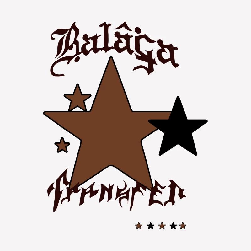 Stern-Design mit Schriftzug Herren T-Shirt