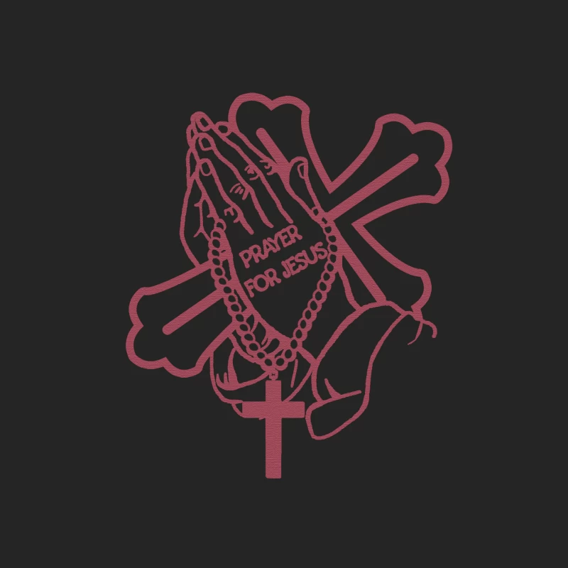 Betende Hände mit Kreuz und Rosenkranz Herren Pullover Sweatshirt