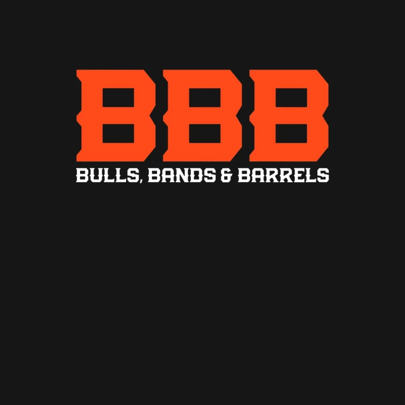 Orange BBB (Bulls Bands & Barrels) Western Event Logo Design Male Long Sleeve T-Shirt