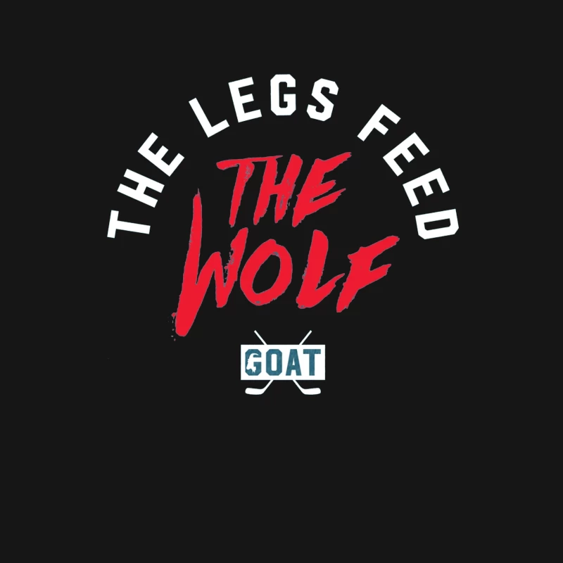 The Wolf and Goat Text Design with Minimalist Typography Male T-Shirt