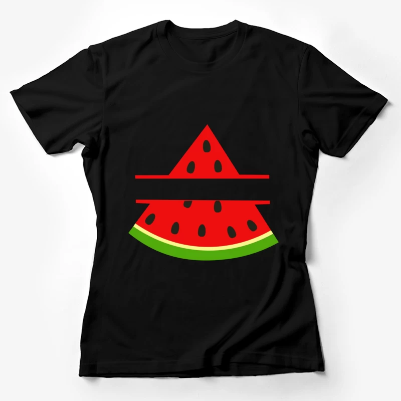Tranche de pastèque stylisée Femme T-Shirt