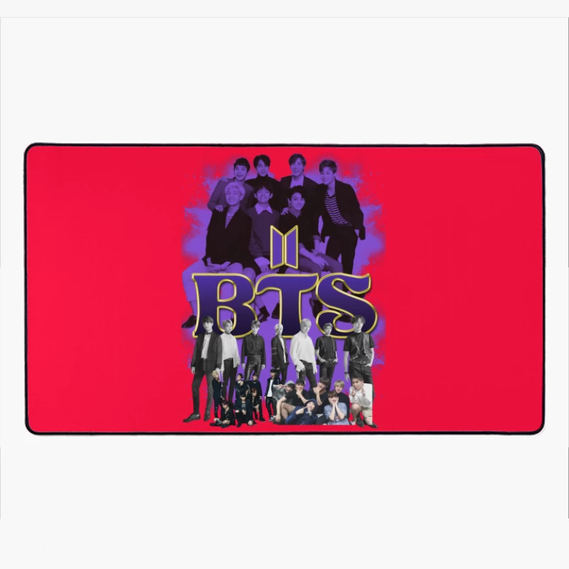 BTS - Iconic K-Pop Boy Band Compilation Desk Mat