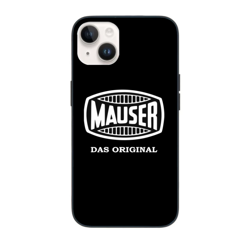 Vintage Mauser Firearms Company Logo with "Das Original" Text iPhone Case