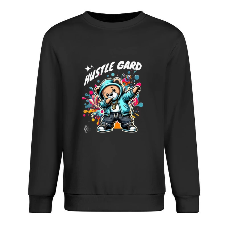 Teddy im Streetwear-Look mit Kapuzenpullover und Schmuck Herren Pullover Sweatshirt