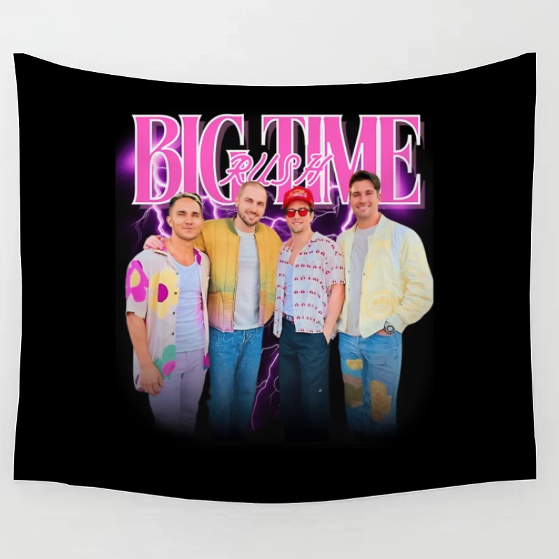 Big Time Rush Boy Band Members in Casual Modern Fashion Tapestry