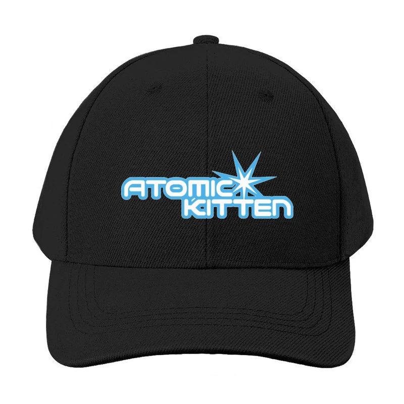 Atomic Kitten Blue Retro Logo Design Baseball Cap