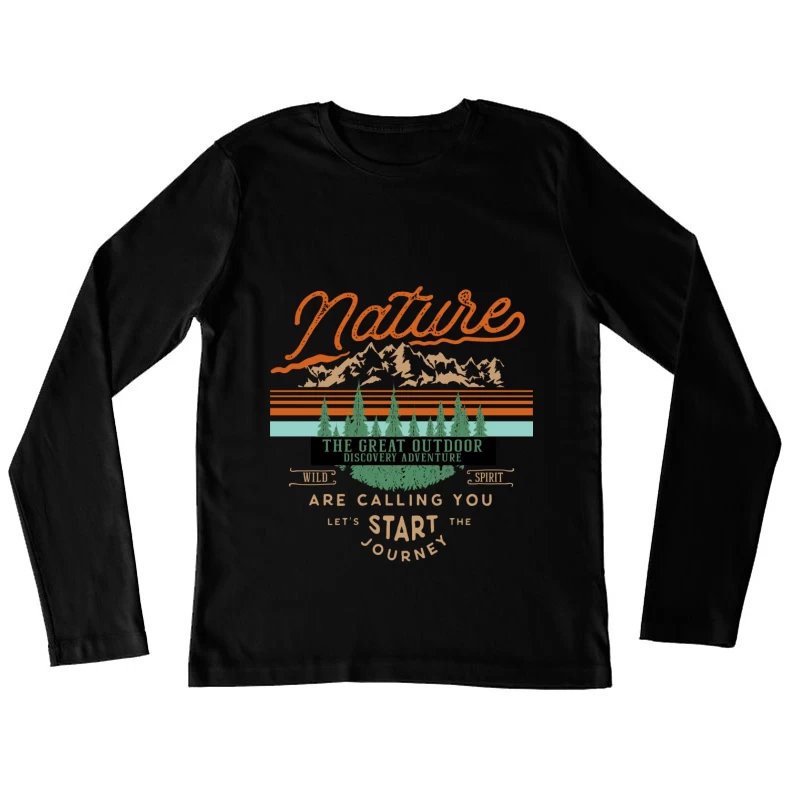 Naturabenteuer im Freien Damen Langarm T-Shirt