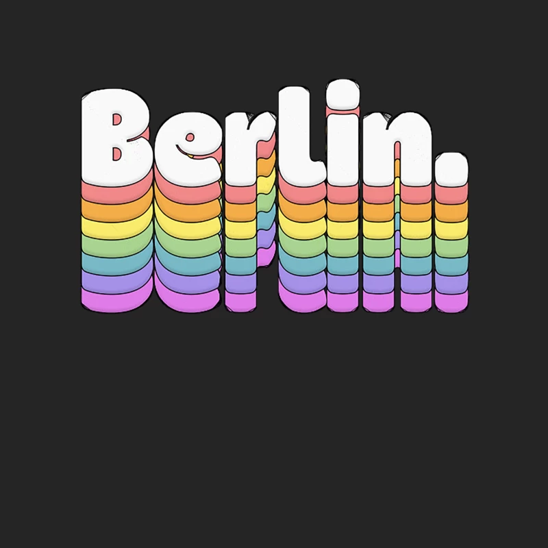 Berlin  Retro Typography Design Male Pullover Sweatshirt