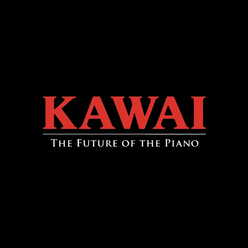 Kawai Piano Brand Logo with Slogan "The Future of the Piano" Tapestry