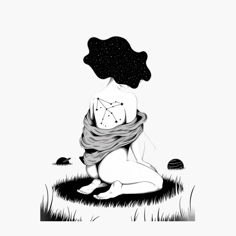 Stargazing Soul: A Surreal Introspection in Nature Cotton Tote Bag