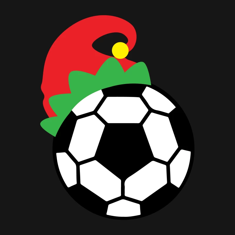 Chapeau de lutin et ballon de football Femme T-Shirt