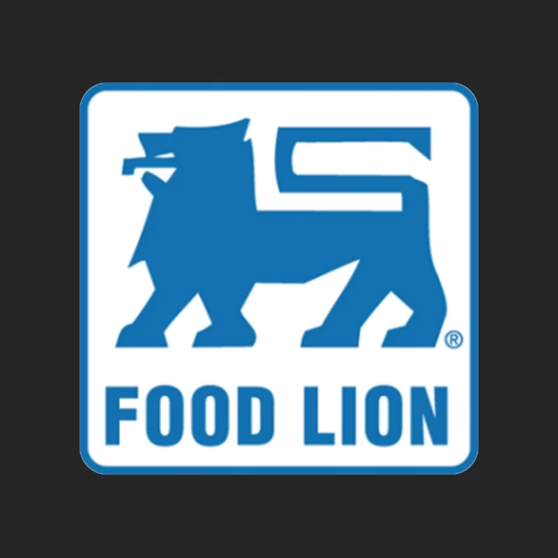 Food Lion Supermarket Chain Blue Logo with Lion Symbol Male Pullover Sweatshirt