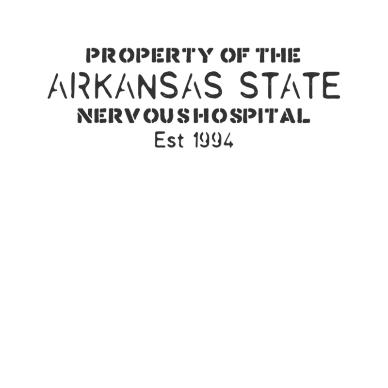 Arkansas State Nervous Hospital Property Label Tapestry
