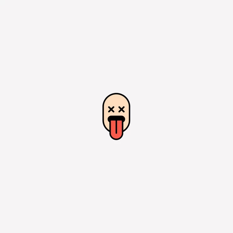 Dead-Eyed Tongue Out Cartoon Emoji Icon Female T-Shirt