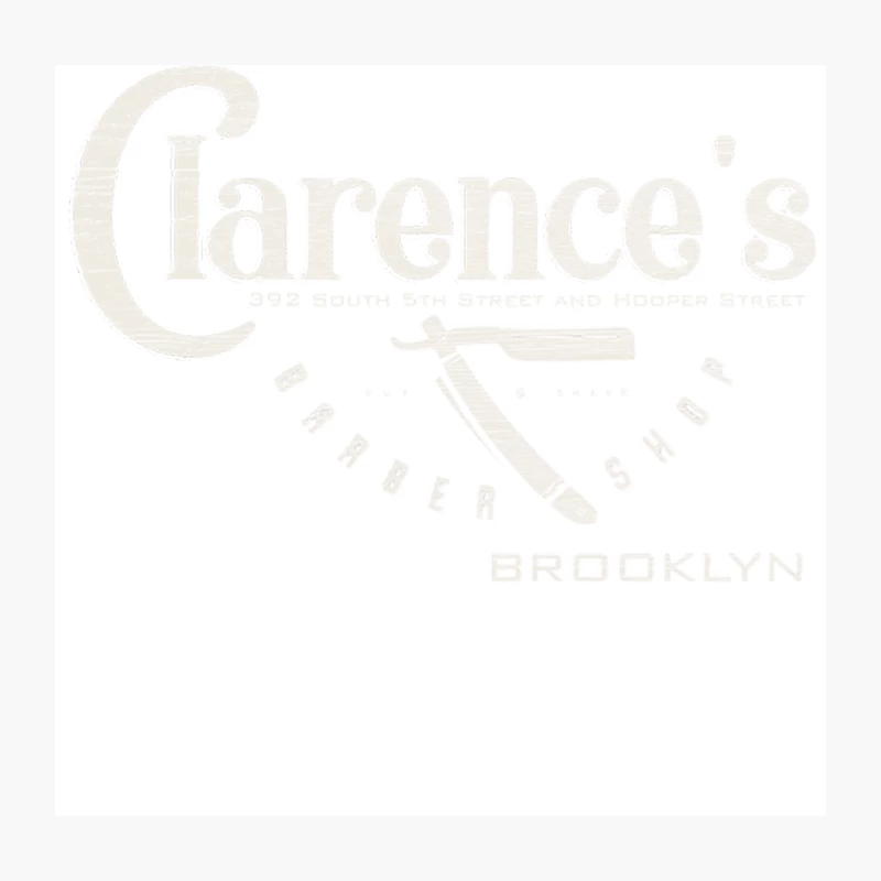Clarence_s Barber Shop, wood grain distressed Throw Pillow