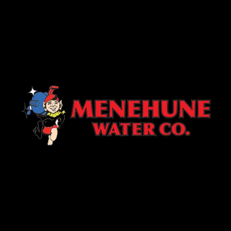 Vintage Menehune Water Company Logo with Cartoon Mascot Mouse Pad