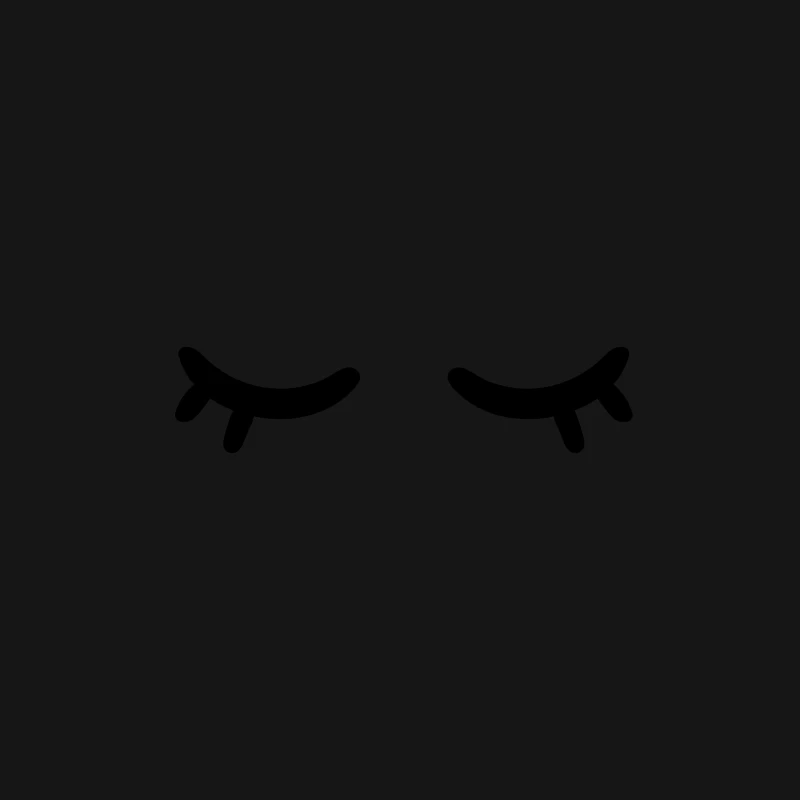 Yeux fermés minimalistes Femme T-Shirt