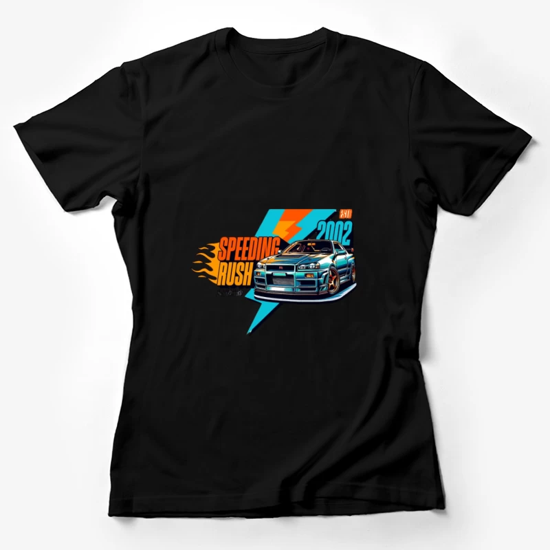 Nissan Skyline Autoillustration 2002 Damen T-Shirt
