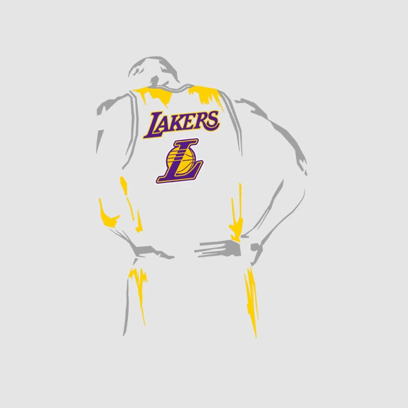 Lakers Basketball-Silhouette Damen Pullover Hoodie