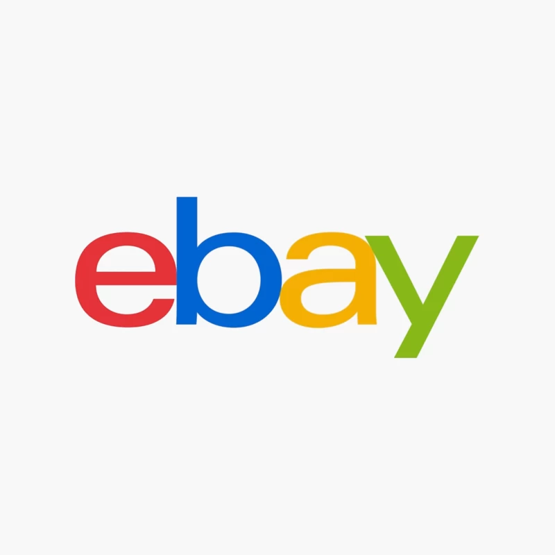 eBay Official Multicolored Logo Cotton Tote Bag