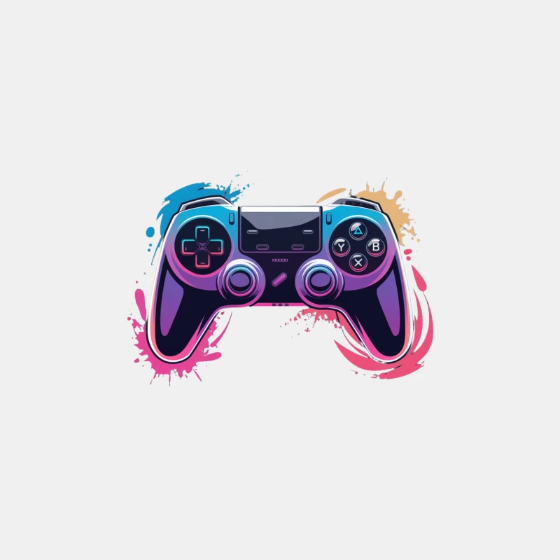 Vibrant PlayStation Controller Splatter Art Male Tank Top