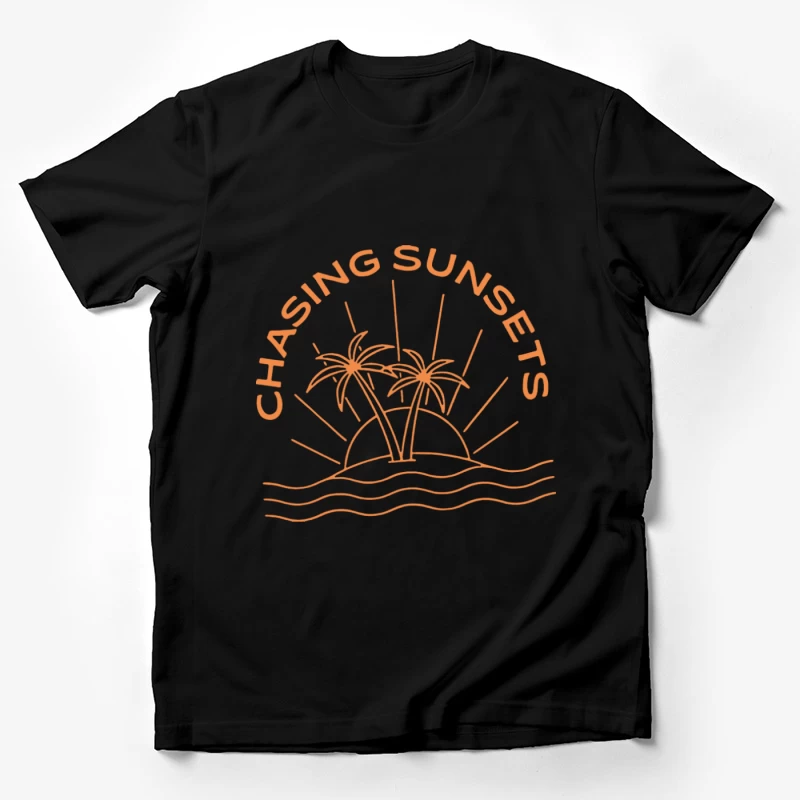 Palmen bei Sonnenuntergang Herren T-Shirt