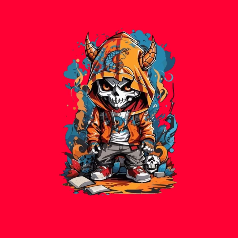 Urban Skull Cartoon Art Pin