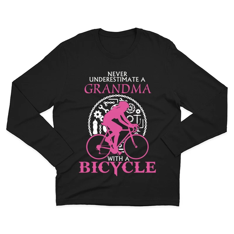 Grand-mère cycliste audacieuse Homme Manches Longues T-Shirt