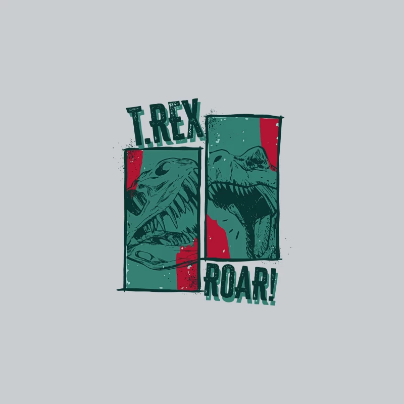 T-Rex Roar! Vintage Comic Design Baseball Cap