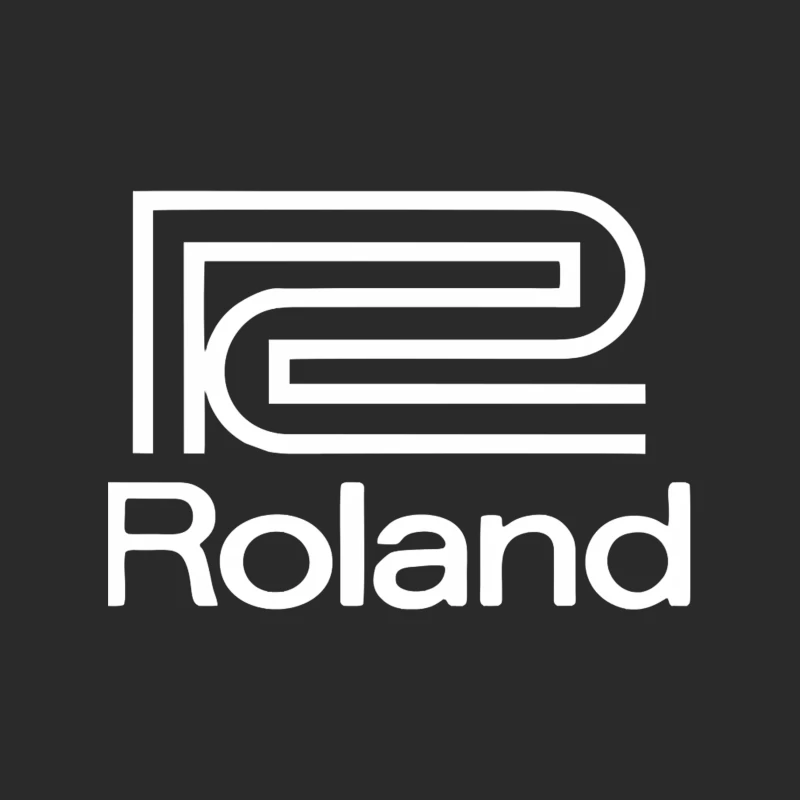 Roland Musical Equipment Brand Logo Outline Baseball Cap