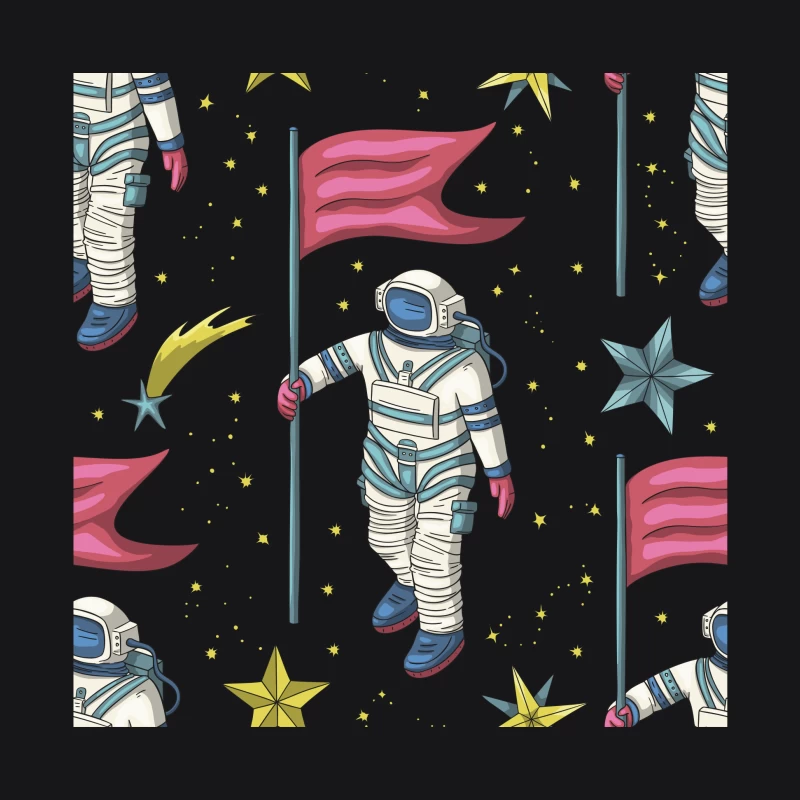 Astronauten mit Flaggen im Weltraum Herren Pullover Hoodie
