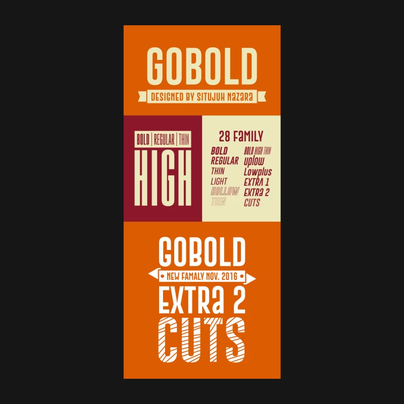 Typographie rétro GoBold Homme Manches Longues T-Shirt