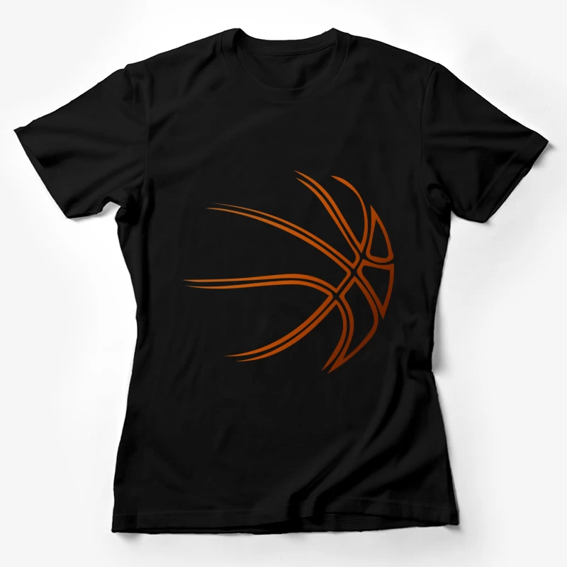 Abstraktes Basketball-Design Damen T-Shirt