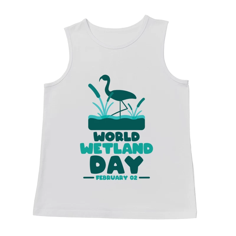 Celebrate World Wetland Day – Vibrant Flamingo Design Male Tank Top