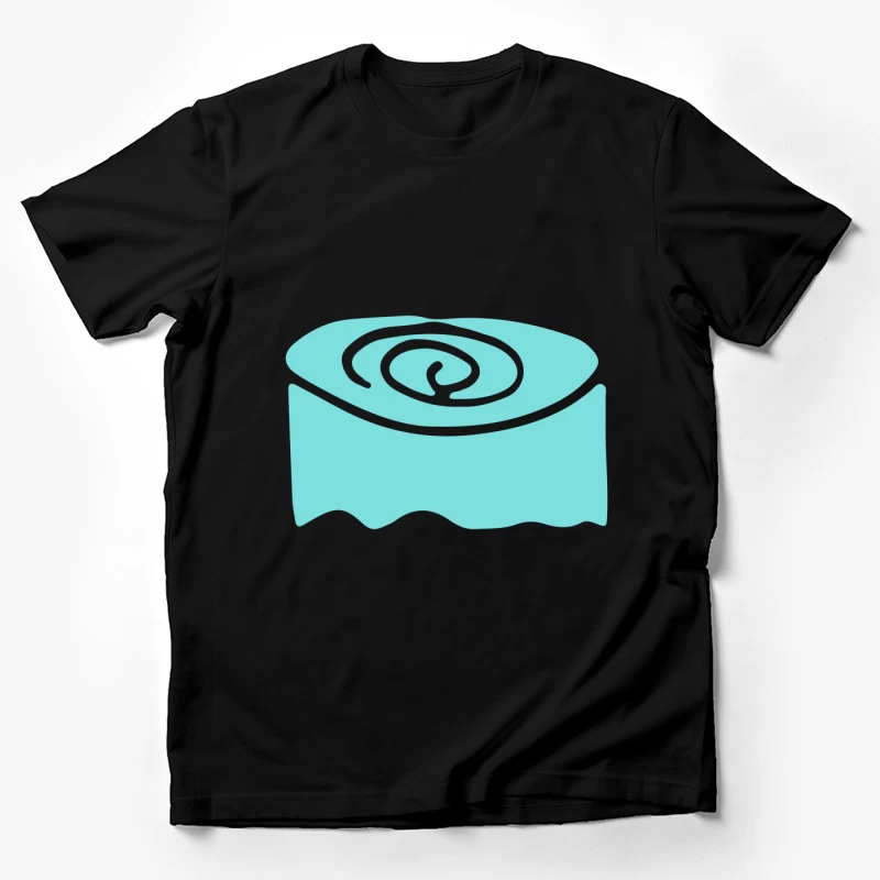 Illustration de rouleau en spirale bleu Homme T-Shirt