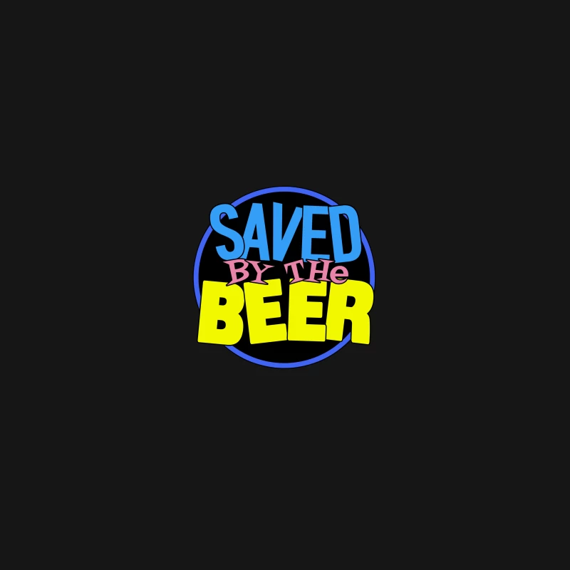 "Saved by the Beer" Humorous Drinking Slogan Desk Mat