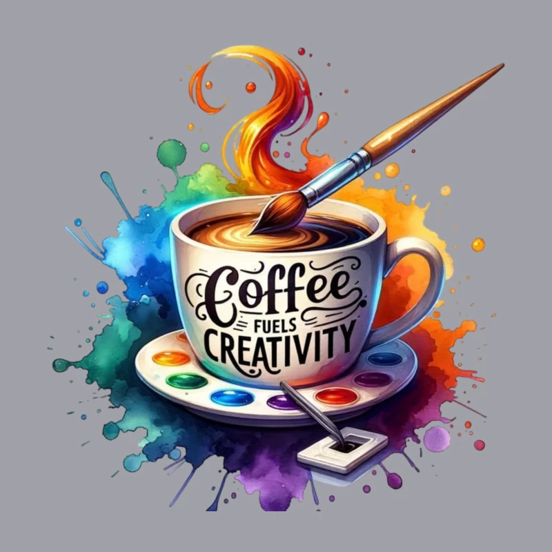 Coffee Fuels Creativity Throw Pillow