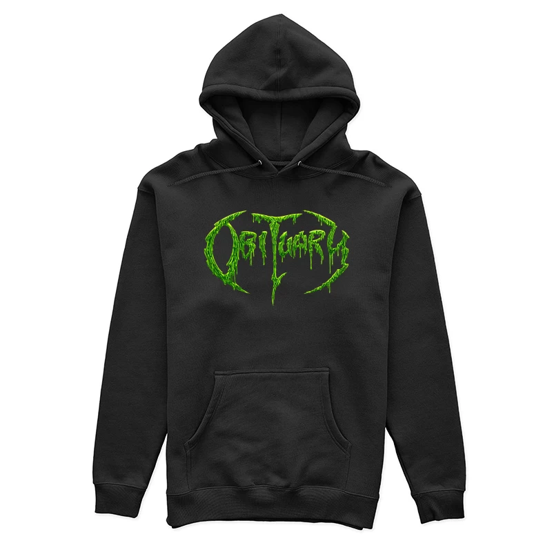 Obituary Green Logo Female Pullover Hoodie