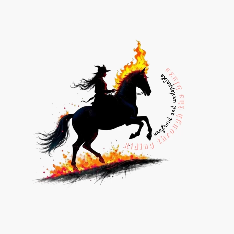 Rider in Flames Cotton Tote Bag