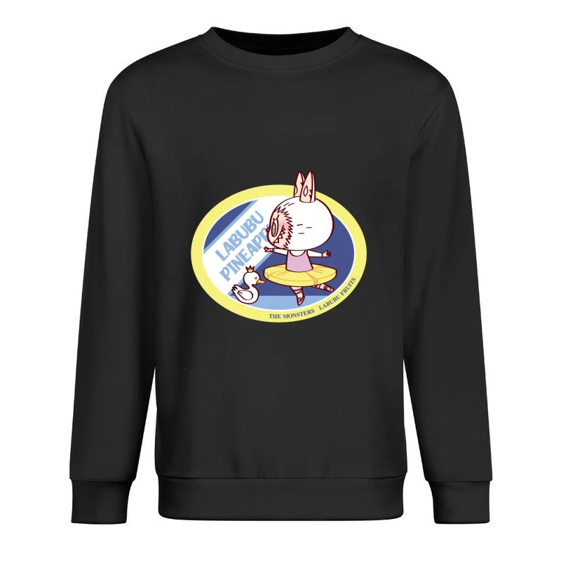 Labubu mit Krone und Ente Herren Pullover Sweatshirt