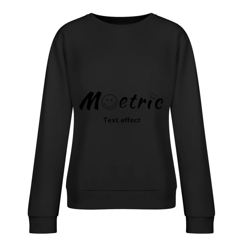 Fröhlicher Schriftzug mit Smiley-Effekt Damen Pullover Sweatshirt