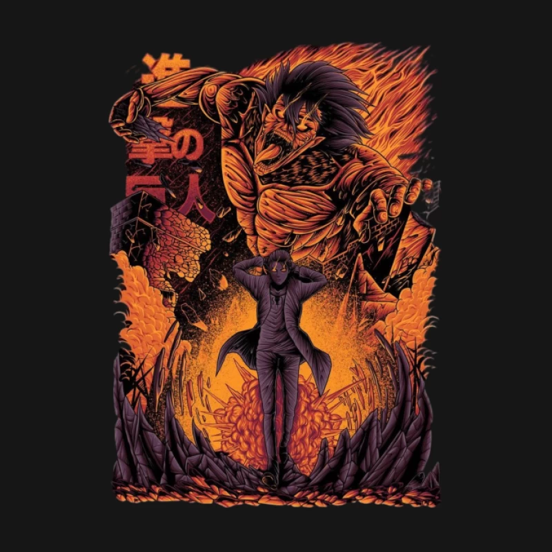 Düstere Anime-Szene mit Monster Damen Langarm T-Shirt